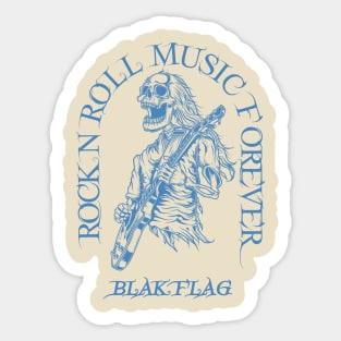 Black Flag /// Skeleton Rock N Roll Sticker